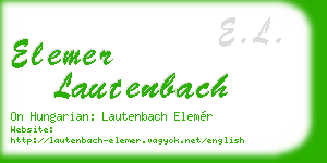 elemer lautenbach business card